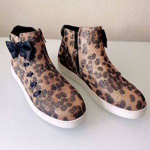Women’s/Youth REACTION “Cosmic Bow” Leopard Print Sneakers